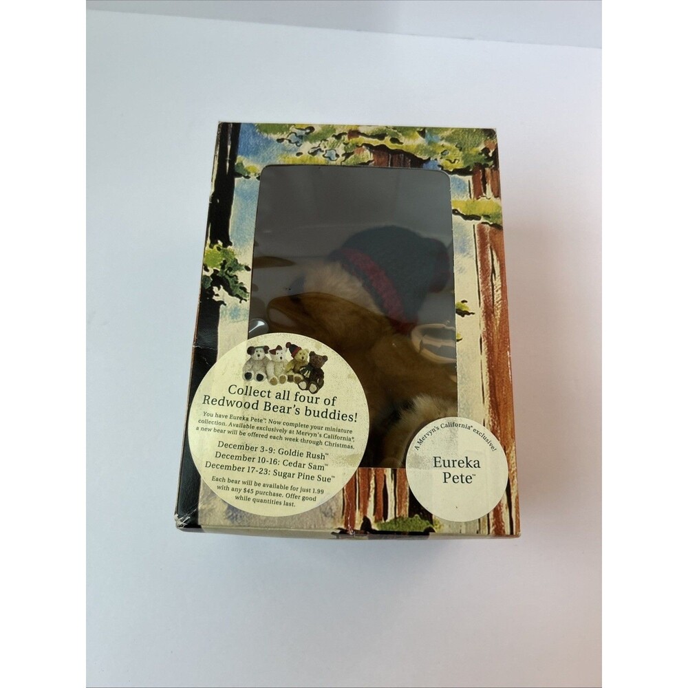Vintage 2000 EUREKA PETE Mervyn’s California Redwood Bear Buddies Collection NIB